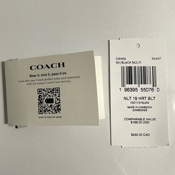 Coach Nolita 19 With Heart Bolt Print + Strap Extender - Picture 14 of 16